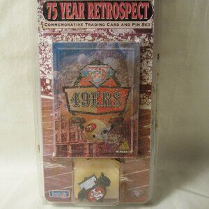 1994 Pinnacle Football 75 Year Retrospect: San Francisco 49er's Card & Lapel Pin
